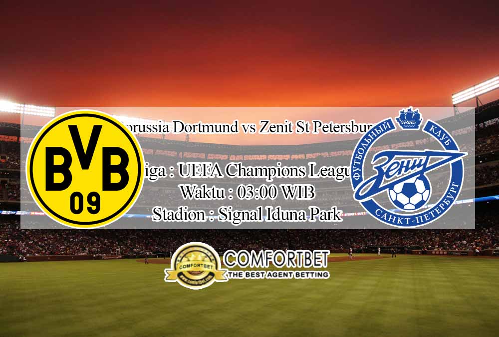 Prediksi Skor Borussia Dortmund vs Zenit St Petersburg 29 Oktober 2020