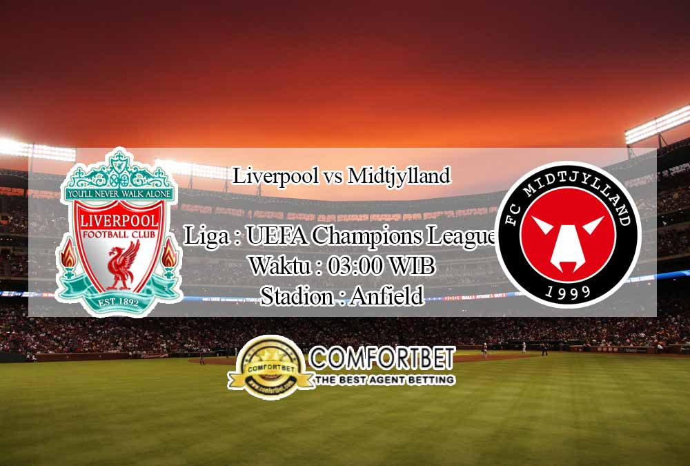 Prediksi Skor Liverpool vs Midtjylland 28 Oktober 2020